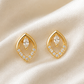 BRINCOS EM PRATA 925 DOURADA COM ZIRCONIAS
