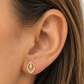 BRINCOS EM PRATA 925 DOURADA COM ZIRCONIAS