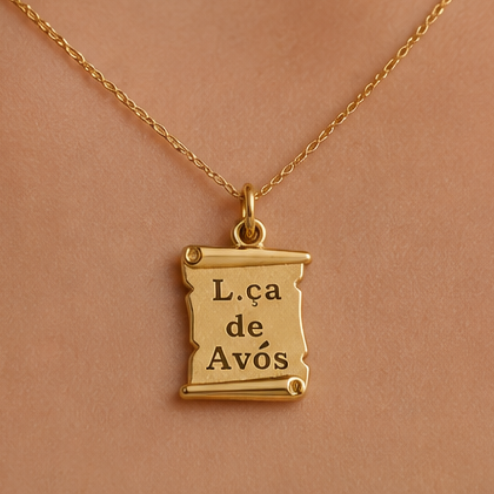 MEDALHA EM OURO 19.2K - LÇA AVÓS