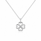 COLAR EM PRATA 925 COM TREVO E E ZIRCONIAS