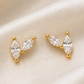 BRINCOS EM PRATA 925 COM 2 ZIRCONIAS