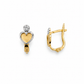 BRINCOS EM OURO 19,2K C/ ZIRCONIAS