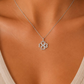 COLAR EM PRATA 925 COM TREVO E E ZIRCONIAS