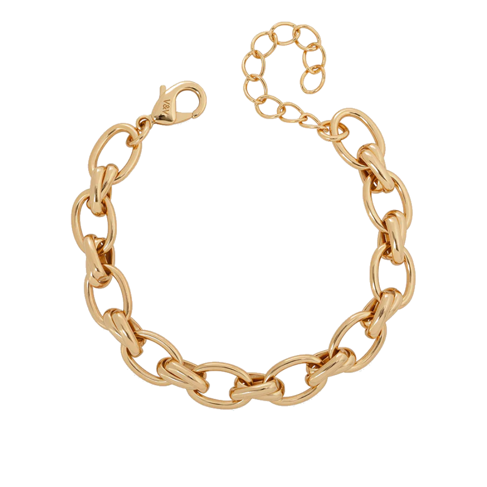 PULSEIRA VIDAL & VIDAL EM BRONZE COM BANHO DE OURO 18K