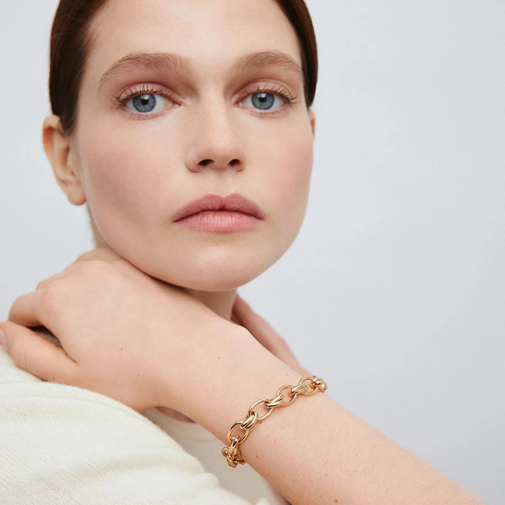 PULSEIRA VIDAL & VIDAL EM BRONZE COM BANHO DE OURO 18K