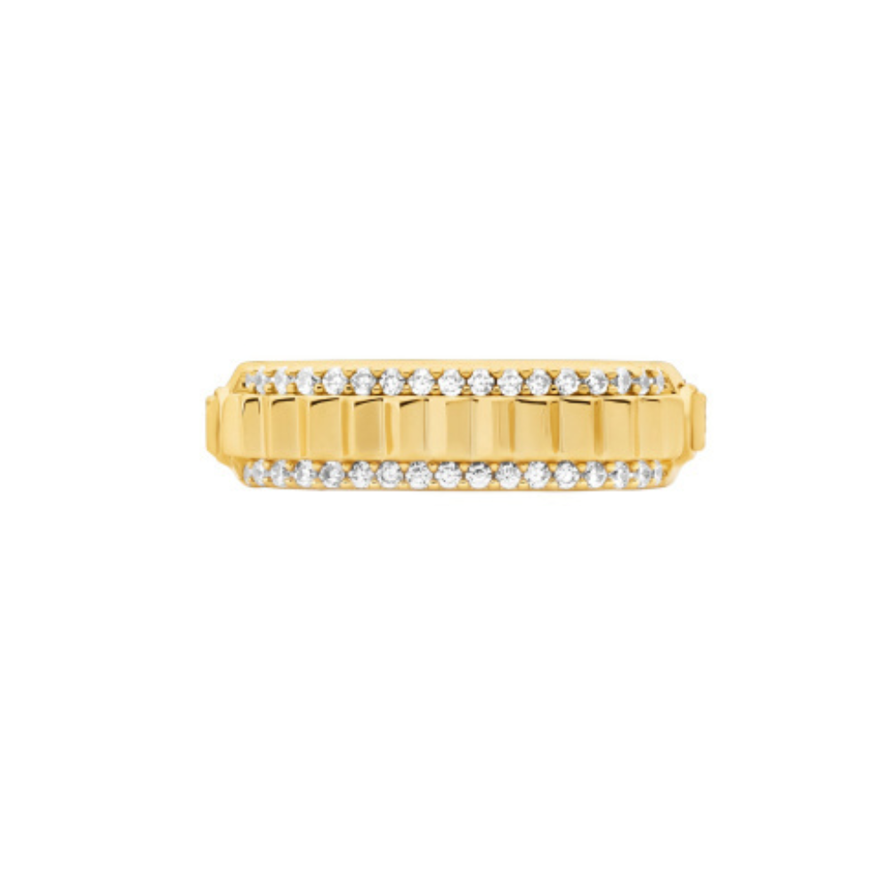 ANEL MICHAEL KORS EM AÇO PLAQUEDO A OURO18K