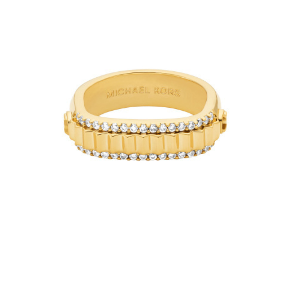 ANEL MICHAEL KORS EM AÇO PLAQUEDO A OURO18K