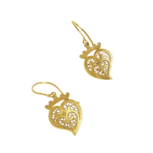 Brincos de Gancho Santa Luzia em Filigrana