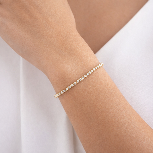 PULSEIRA EM OURO 9K COM ZIRCÓNIAS