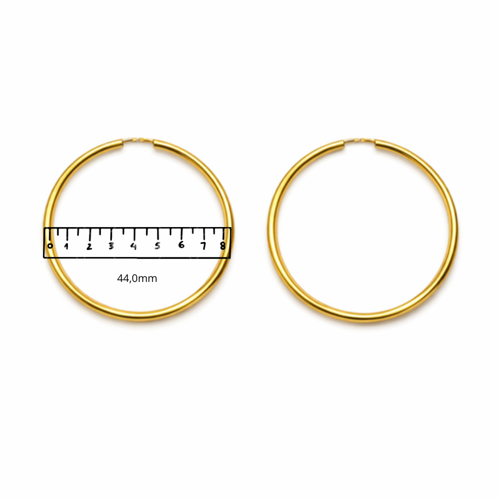 ARGOLAS EM OURO 19,2K PESO 2,7GR PT