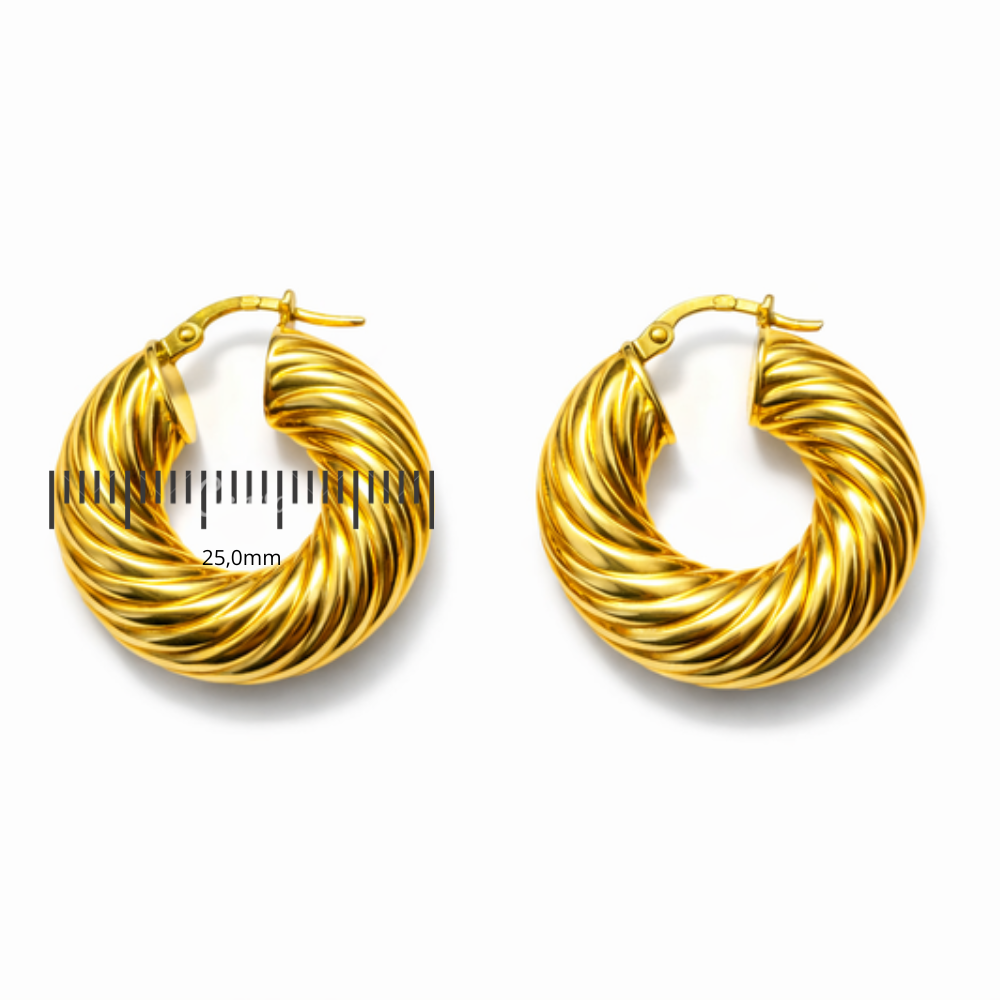 ARGOLAS EM OURO 19,2K