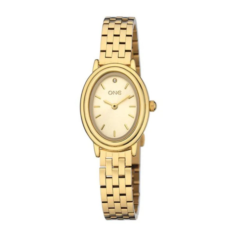 RELOGIO ONE SENHORA FLIRT GOLD