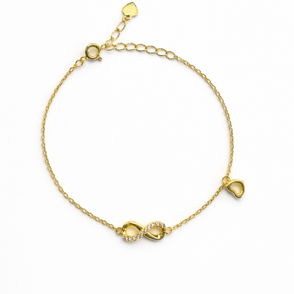 PULSEIRA EM PRATA 925% INFINITO COM ZIRCÓNIAS