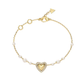 PULSEIRA GUESS EM AÇO HEART COM ZIRCÓNIAS E PÉROLAS