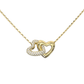FIO GUESS EM AÇO DOURADO HEART COM ZIRCÓNIAS