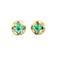 BRINCOS GUESS EM AÇO COM ZIRCÓNIAS VERDES
