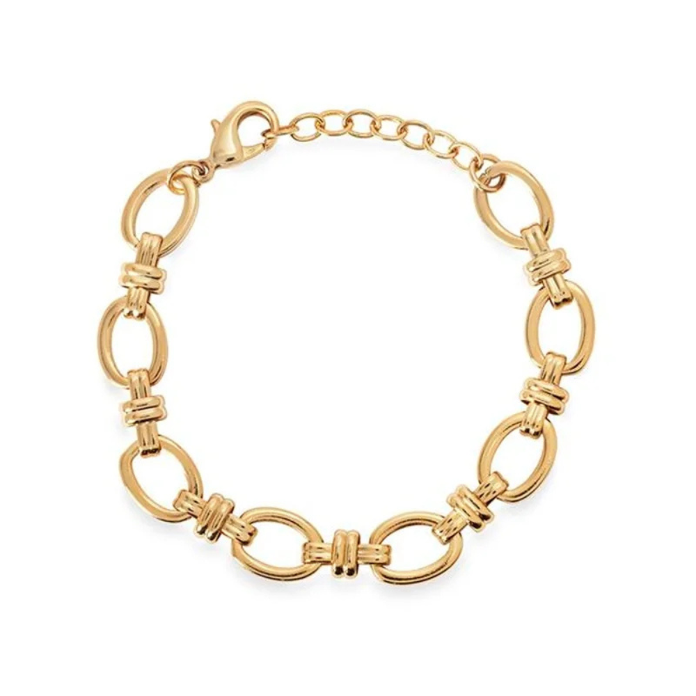 PULSEIRA VIDAL & VIDAL EM BRONZE BANHADO A OURO 18KT