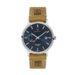 RELOGIO GANT G165028 43mm MOST. AZUL BRACELETE EM PELE CASTANHA