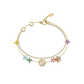 PULSEIRA GUESS FLOWER EM AÇO DOURADO COM ZIRCÓNIAS