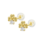 BRINCOS EM OURO 9K COM ZIRCONIAS