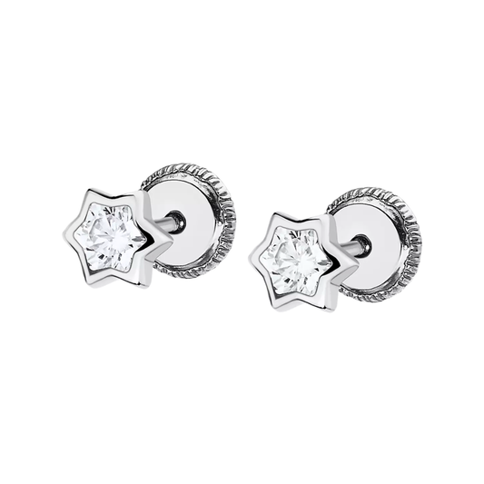 BRINCOS EM OURO 9K COM ZIRCONIAS