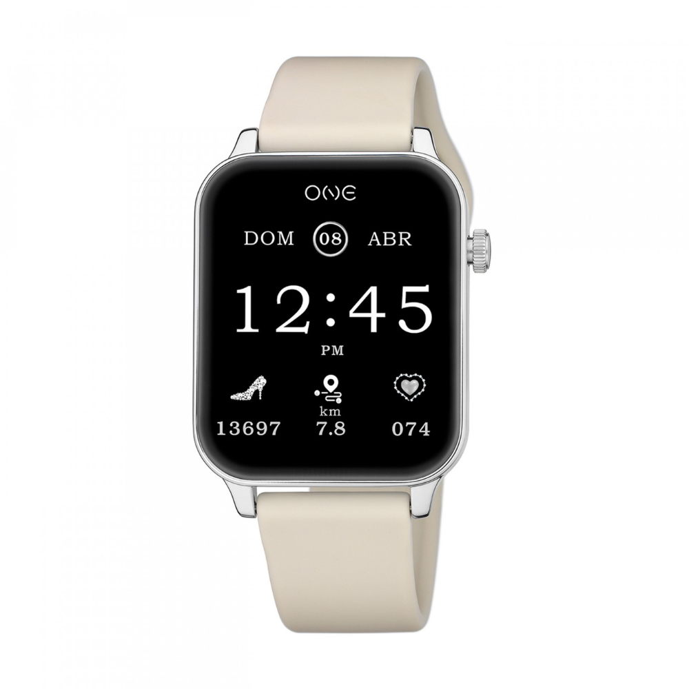 SMARTWATCH ONE FRAME BEIGE SILICONE