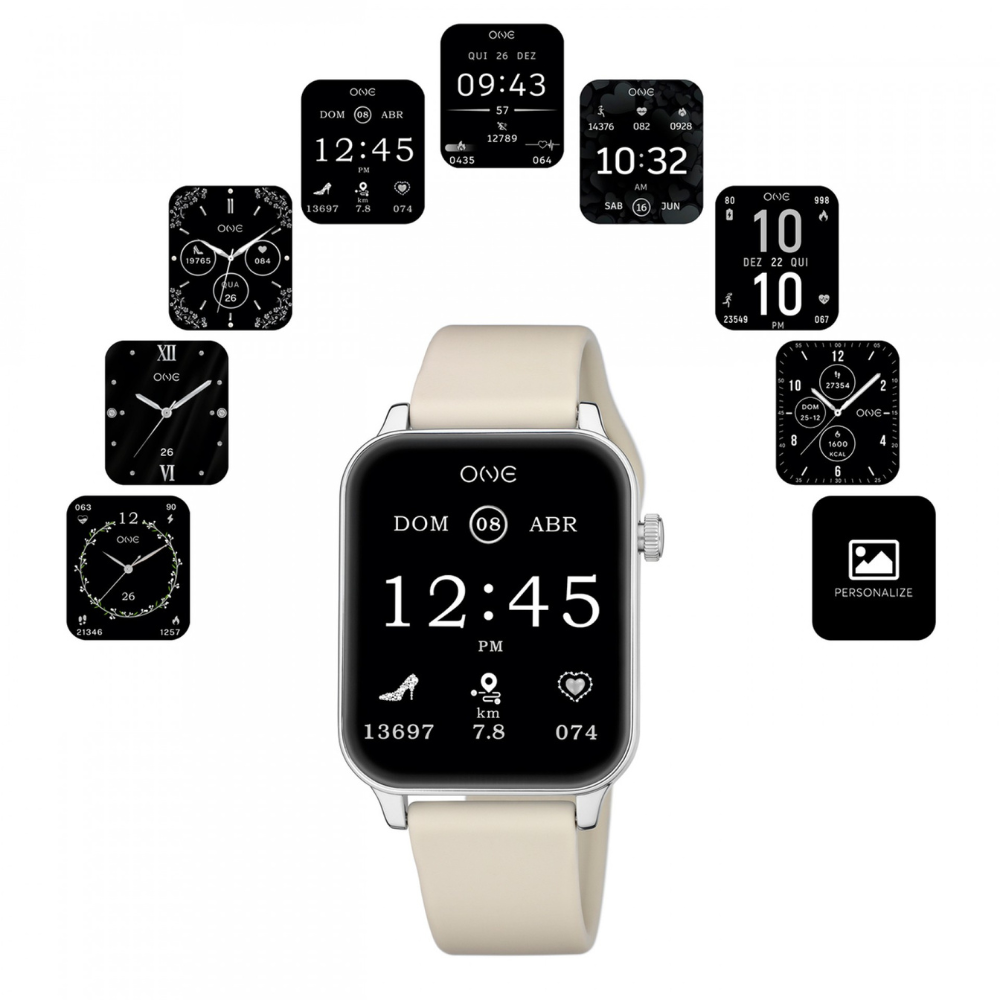 SMARTWATCH ONE FRAME BEIGE SILICONE