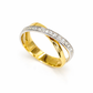 ANEL EM OURO 19,2K C/ ZIRCONIAS