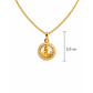 MEDALHA EM OURO 19,2K C/ ZIRCONIAS
