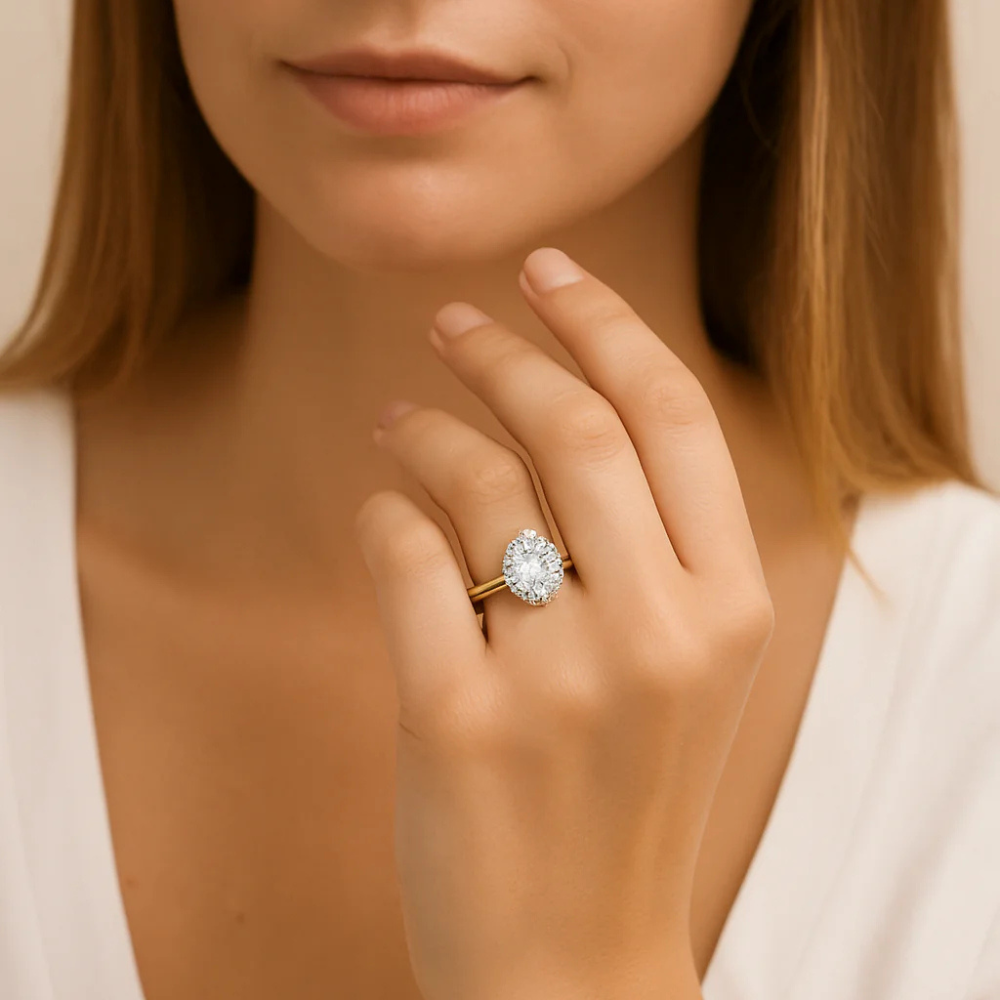 ANEL JOALHARIA LADY-DI EM OURO 19.2K COM DIAMANTES LAB-GROWN