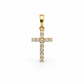 CRUZ EM OURO 19,2K C/ ZIRCONIAS
