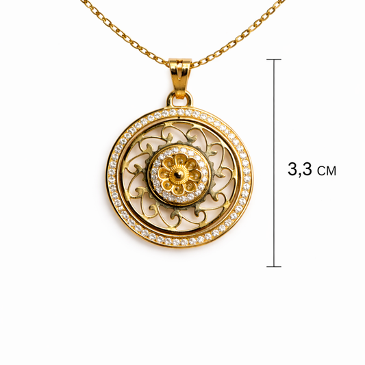 MEDALHA EM OURO 19.2K TOQUE 800% PT