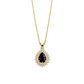 COLAR EM OURO 19,2K C/ DIAMANTE 0,58 KILATES  E 1 SAFIRA ( LAGRIMA ) 9,0 X 7,5