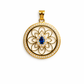 MEDALHA EM OURO 19,2K C/ ZIRCONIAS