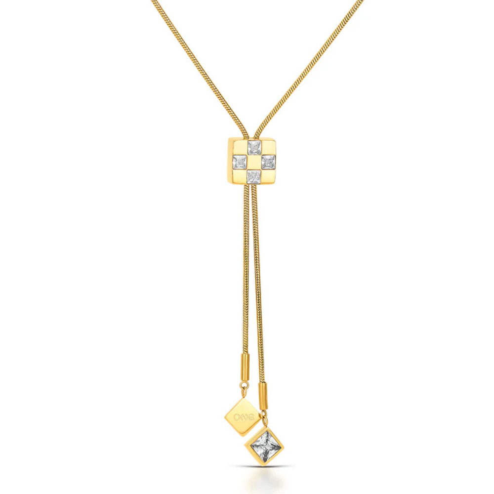 COLAR ONE SENHORA CHESS LONG GOLD