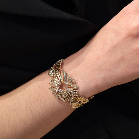 PULSEIRA VIDAL & VIDAL BANHADO A OURO 18K