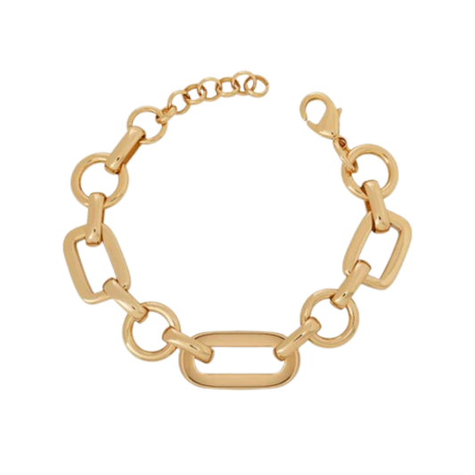 PULSEIRA VIDAL E VIDAL EM BRONZE BANHADO A OURO 18K