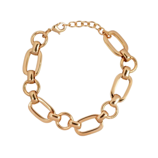 PULSEIRA VIDAL & VIDAL EM BRONZE BANHADO A OURO 18K