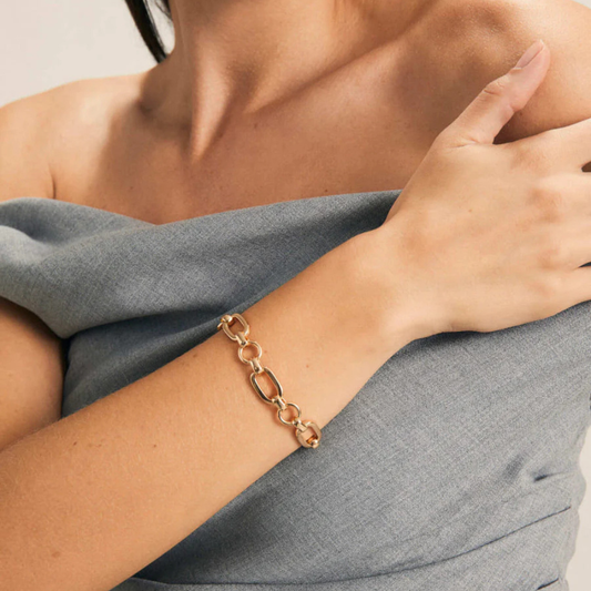 PULSEIRA VIDAL & VIDAL EM BRONZE BANHADO A OURO 18K