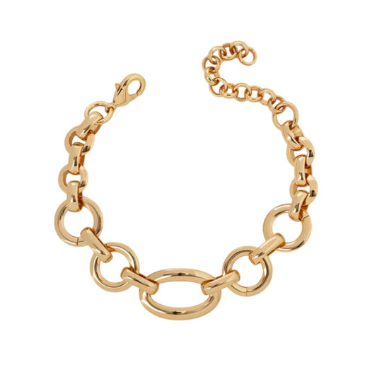 PULSEIRA  VIDAL E VIDAL EM BRONZE BANHADO A OURO 18K