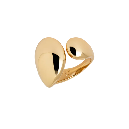 ANEL VIDAL & VIDAL EM BRONZE PLAQUEADO A OURO 18K
