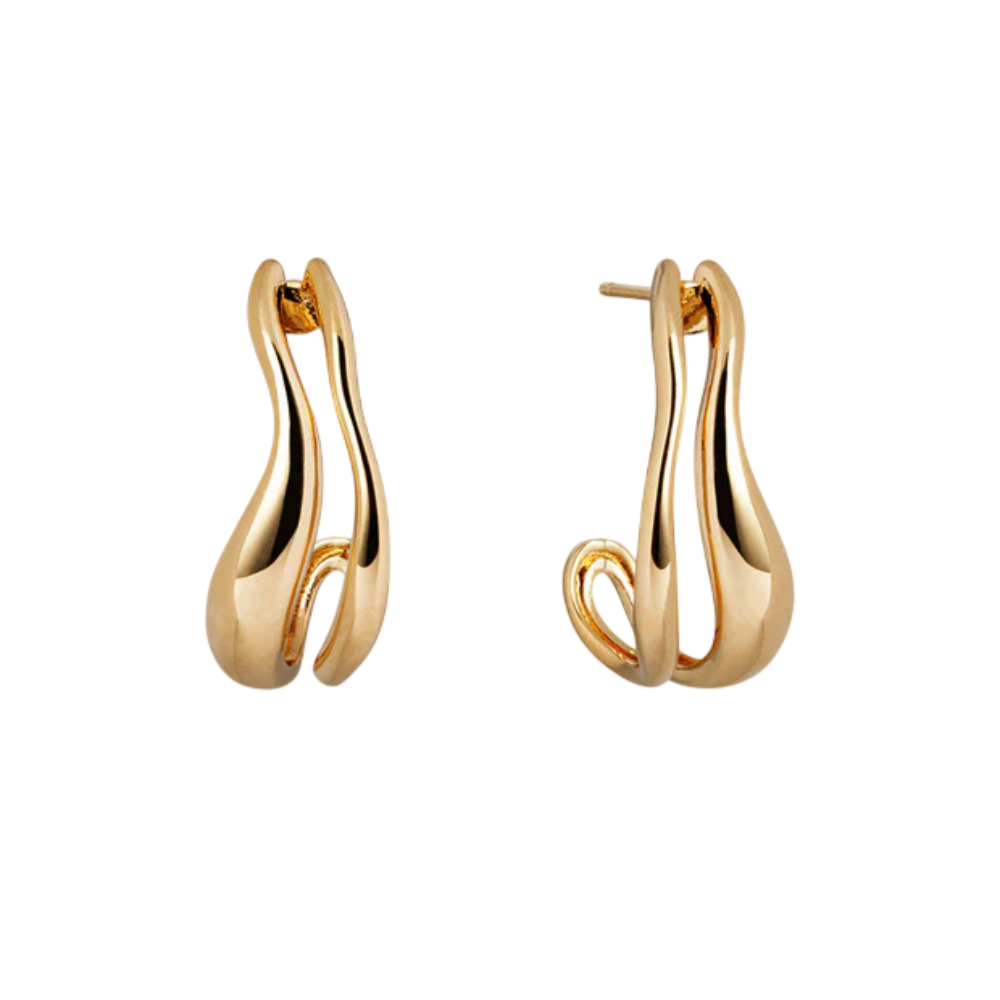 BRINCOS VIDAL & VIDAL BANHADO A OURO 18K
