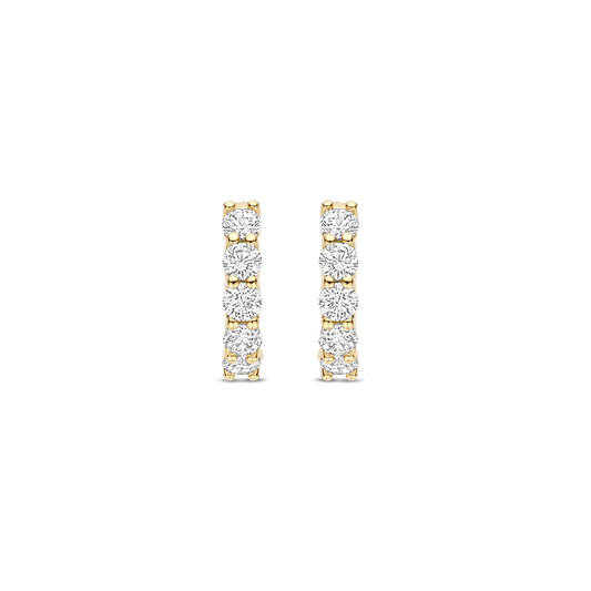 ARGOLAS TI SENTO EM PRATA 925% COM ZIRCÓNIAS