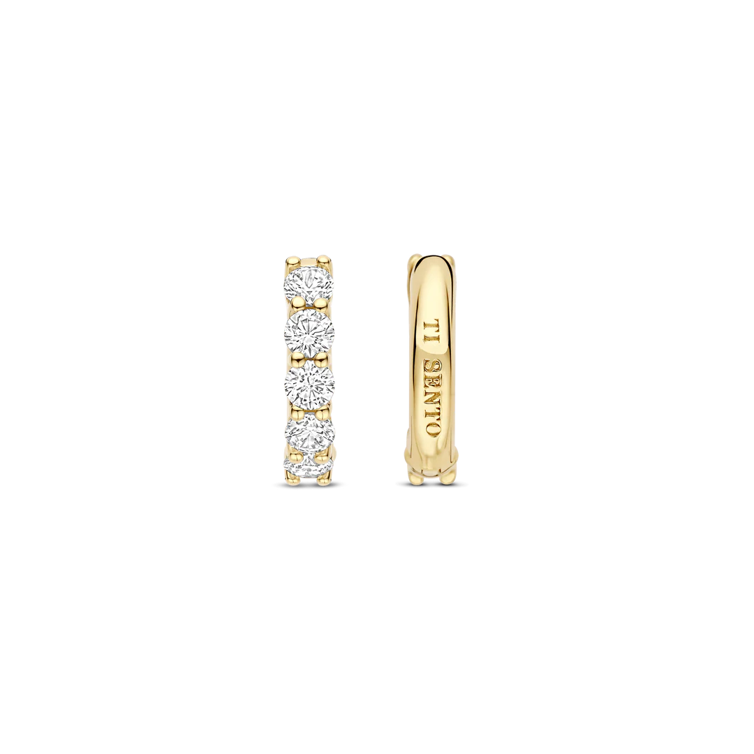 ARGOLAS TI SENTO EM PRATA 925% COM ZIRCÓNIAS