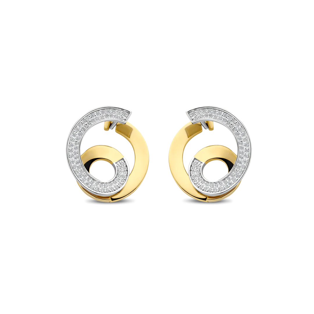 BRINCOS TI SENTO EM PRATA 925% COM ZIRCÓNIAS