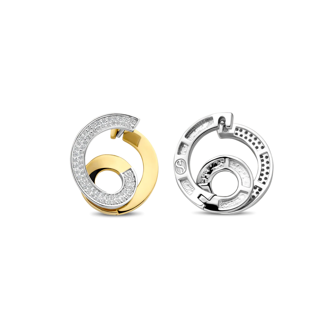 BRINCOS TI SENTO EM PRATA 925% COM ZIRCÓNIAS