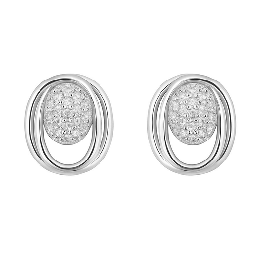 BRINCOS EM PRATA 925 COM ZIRCONIAS