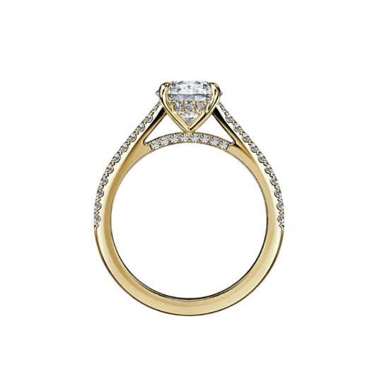 ANEL EM OURO 19,2K C/ DIAMANTES
