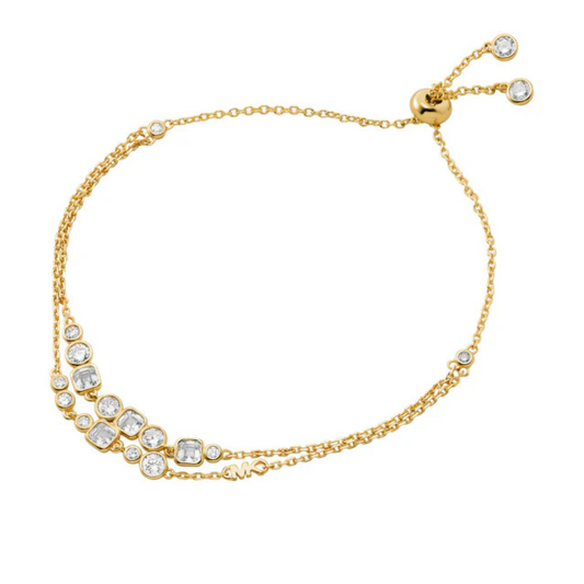 PULSEIRA MICHAEL KORS EM PRATA 925% DOURADA COM ZIRCÓNIAS