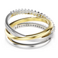 Anel Swarovski Hyperbola ring, Mixed cuts, White, Mixed metal finish 55